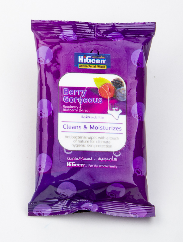 Higeen Berry Gorgeous Wet Wipes 15Pcs