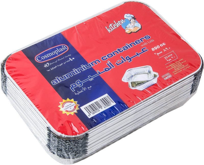 Cosmoplast Alu Cont 8389 (890Cc) W/Lid