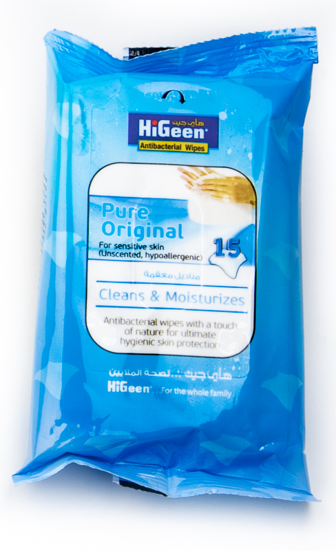 Higeen Pure Original Wet Wipes 15Pcs