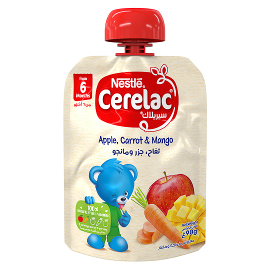 Cerelac Puree Apple Mango &amp;Carrot 90G