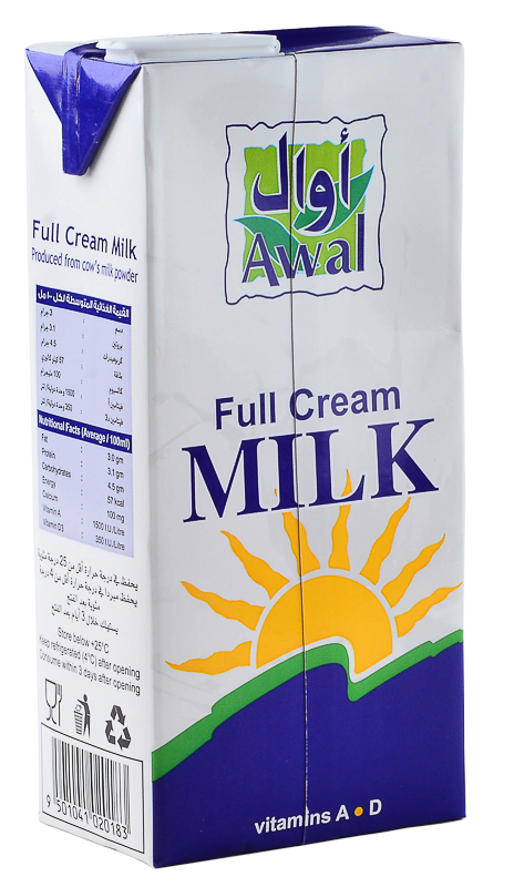 Awal Uht  Full  Cream  Milk 1 Ltr