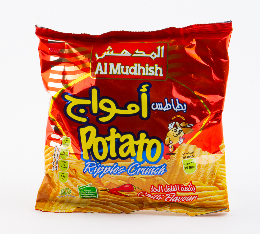 Almudhish Ripple Potato Chilli Flavo 15G
