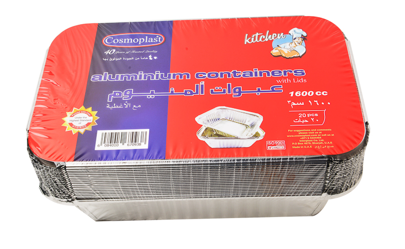 Cosmoplast Alu Cont 83163 (1600Cc)W/Lid