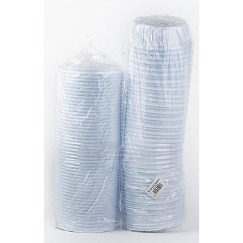 Cosmoplast Cup&Lid Ribs Microw Whit 225 50P