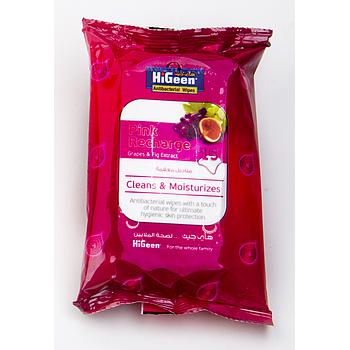 Higeen Pink Recharge Wet Wipes 15Pcs
