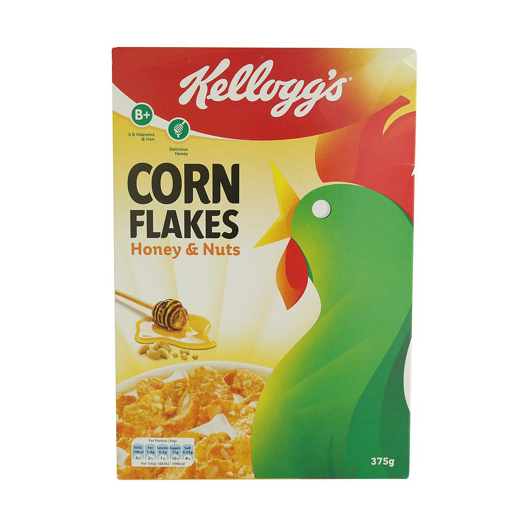 Kelloggs Honey &amp; Nuts Corn Flakes 375Grm