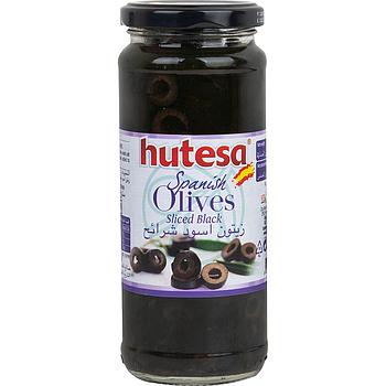 Hutesa Slice Black Olives 350Gm(Nw:160G)